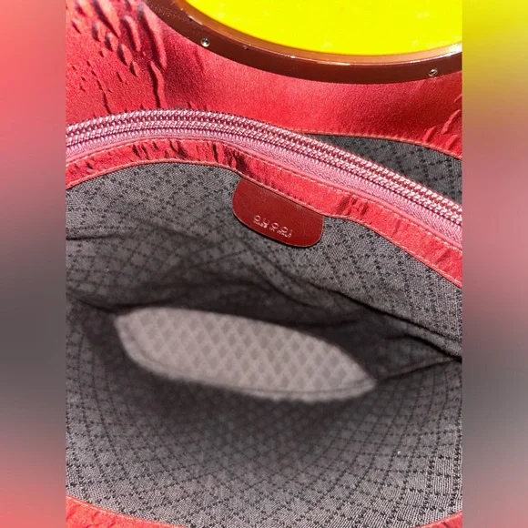 Gucci Bordeaux Nylon Bucket Tote - COA - Picture 8 of 13